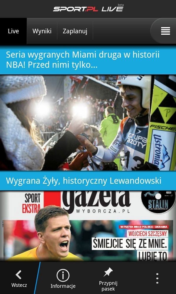 Sport.PL Live jedyną aplikacją polskiego wydawcy na Blackberry Z10