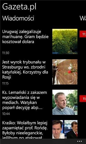 Aplikacja Gazeta.pl LIVE dostępna na Windows Phone