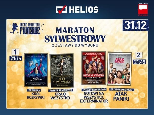 Maraton Sylwestrowy w kinach Helios