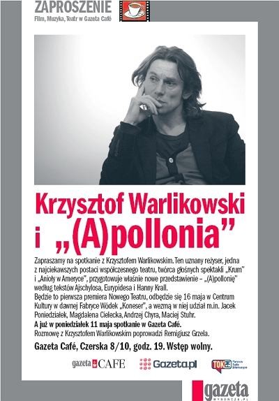 Krzysztof Warlikowski na spotkaniu w Gazeta Cafe