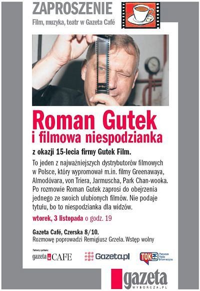 Roman Gutek i filmowa niespodzianka na spotkaniu w Gazeta Cafe
