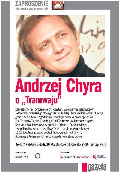 Andrzej Chyra w Gazeta Cafe