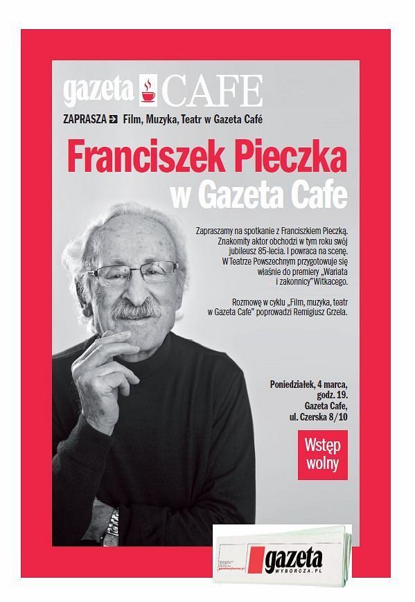 Franciszek Pieczka w Gazeta Cafe