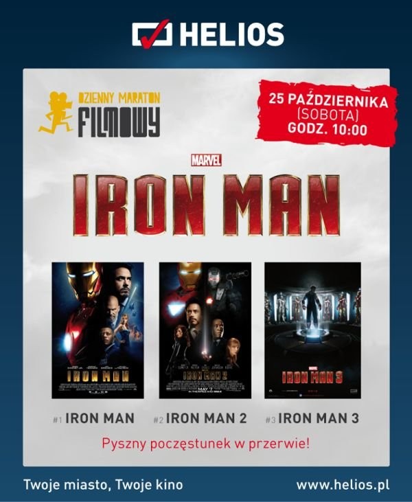 Iron Man na Dziennym Maratonie Filmowym kina Helios!