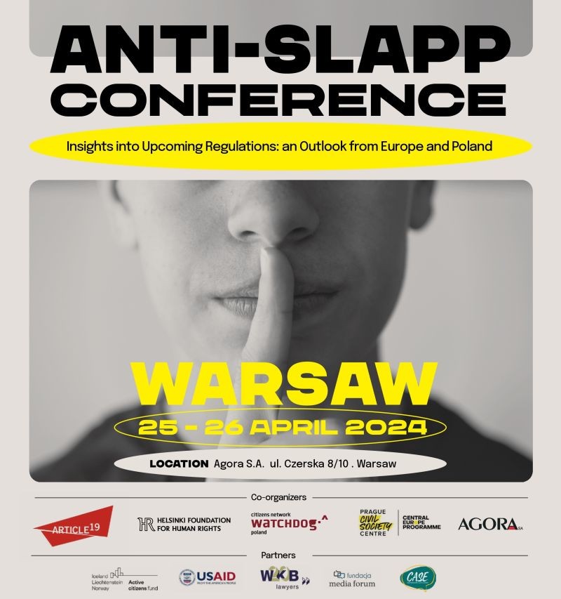 How can David stand up to Goliath? Follow the first International Conference on SLAPPs in Poland