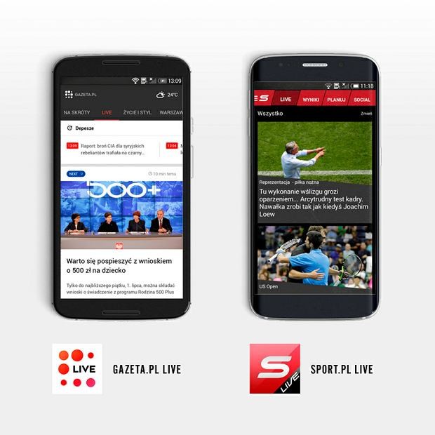 Gazeta.pl LIVE i Sport.pl LIVE - najpopularniejsze polskie aplikacje informacyjne