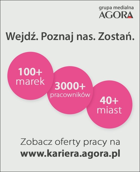 Wszystko o pracy w Agorze na nowej stronie www.kariera.agora.pl.