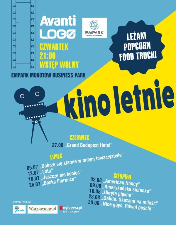 „Avanti” i „Logo” zapraszają na Kino Letnie w EMPARK-u
