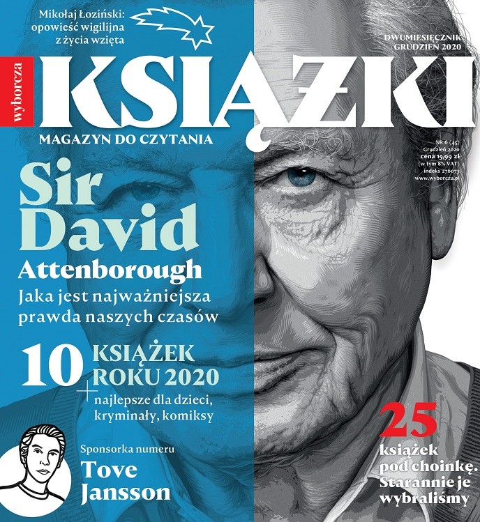 Przedświąteczne wydanie „Książek. Magazynu do czytania” z Davidem Attenborough na okładce, w sprzedaży od 1 grudnia br.