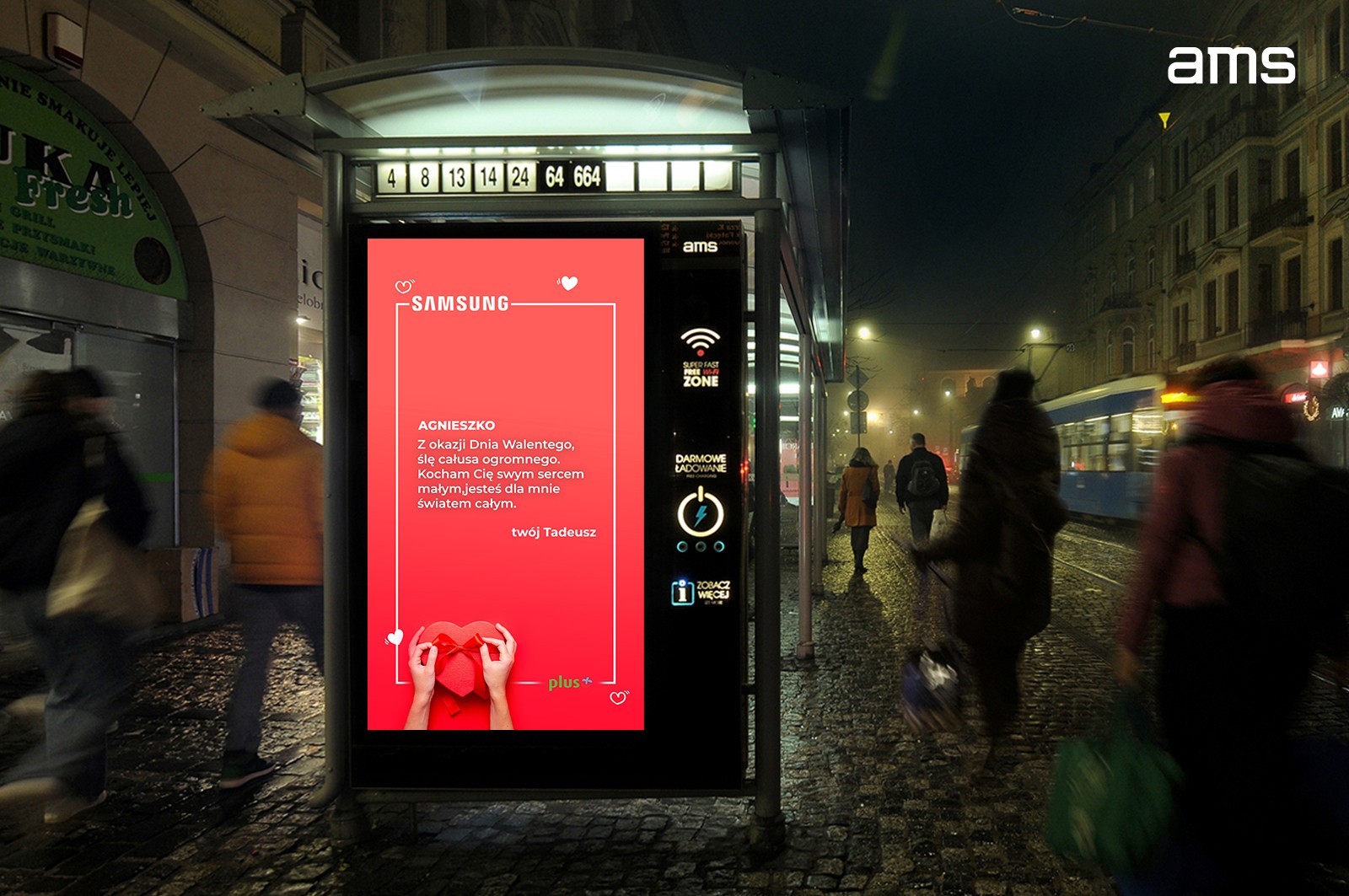 Wyznaj miłość na mieście. Walentynkowa kampania od AMS Digital