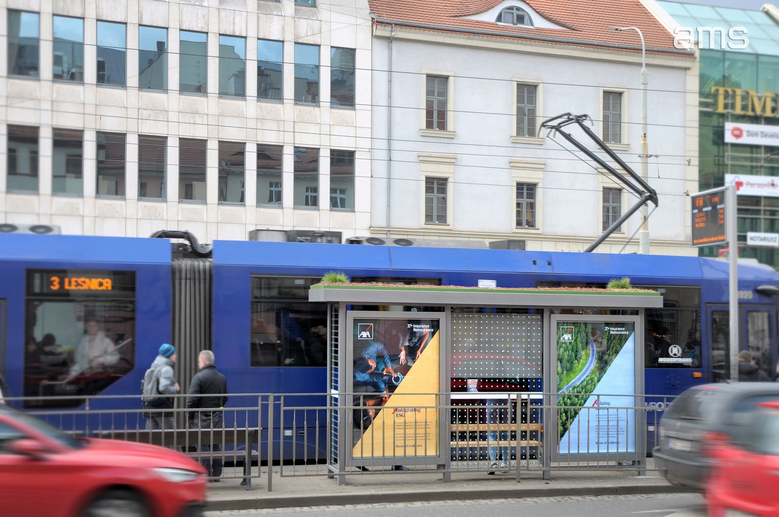 Pierwsza EKO wiata AMS we Wrocławiu. Tej miejskiej zieleni nie trzeba podlewać