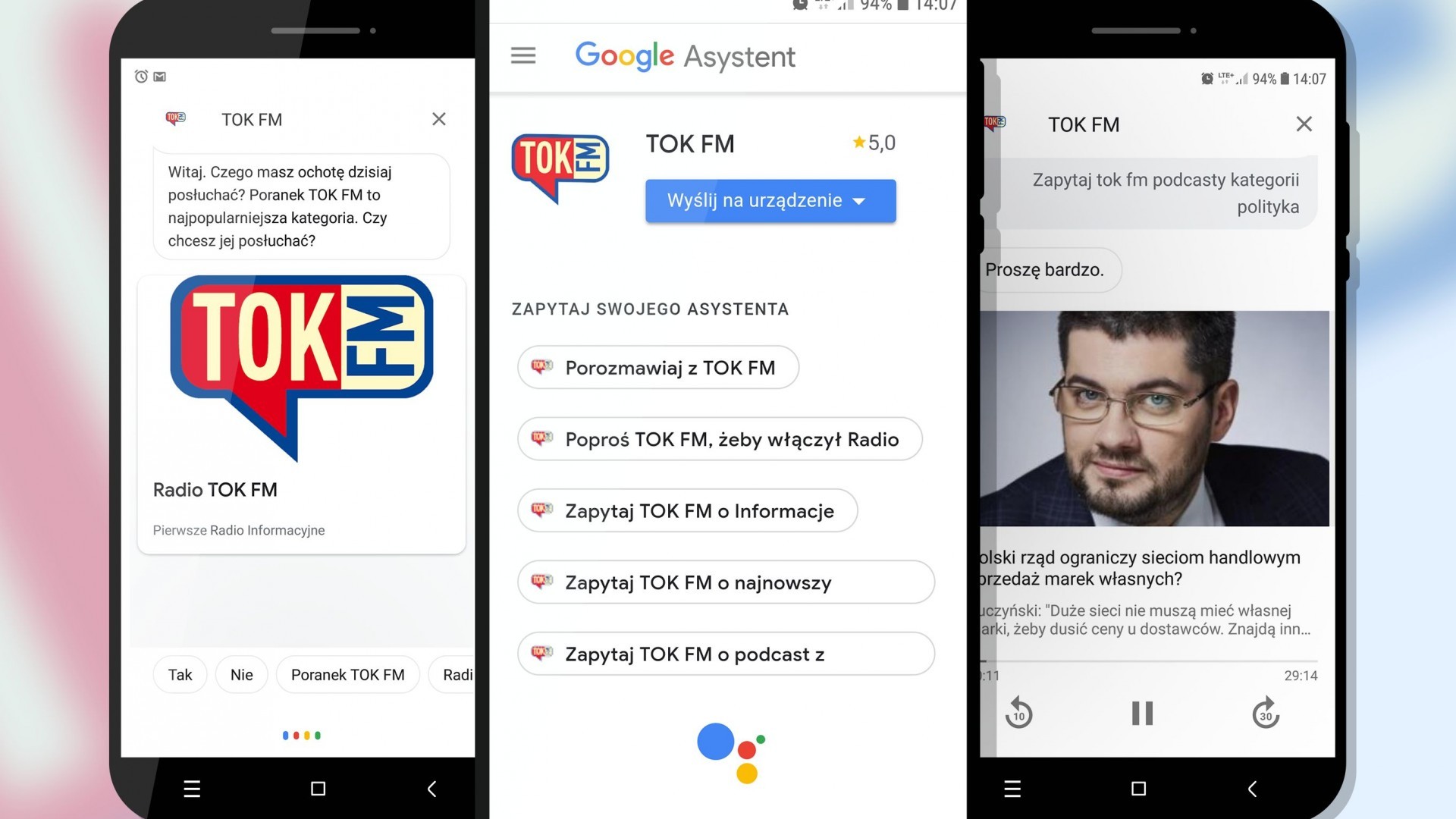 TOK FM pierwszą polską aplikacją radiową w Asystencie Google
