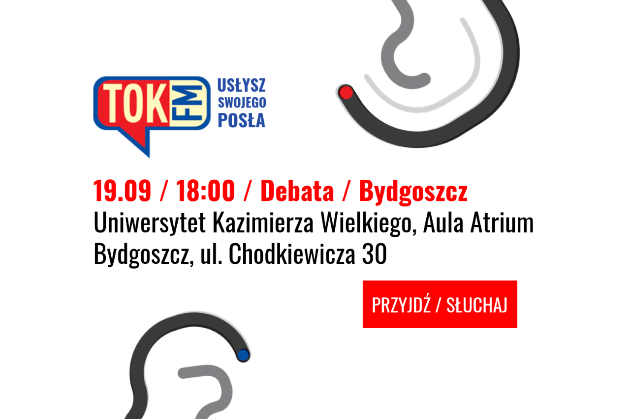Radio TOK FM zaprasza mieszkańców Bydgoszczy na debatę 