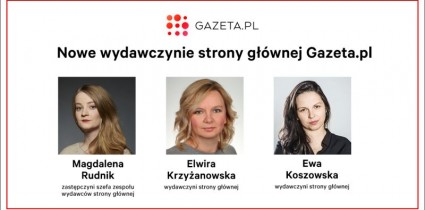 Nowe wydawczynie strony głównej Gazeta.pl