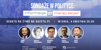Gazeta.pl zaprasza na debatę na żywo pod hasłem „Sondaże w polityce: informacja czy manipulacja?”