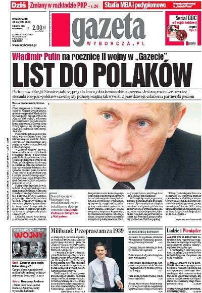 Media na całym świecie piszą o artykule Putina w 