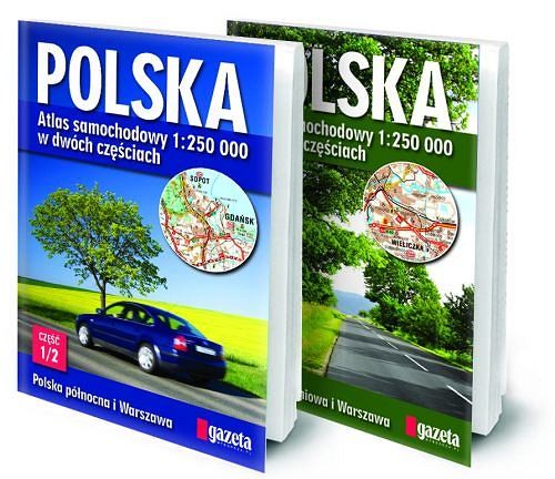 Książkowy atlas samochodowy z 