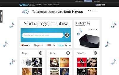 Serwis muzyczny Tuba.FM na Netia Playerze