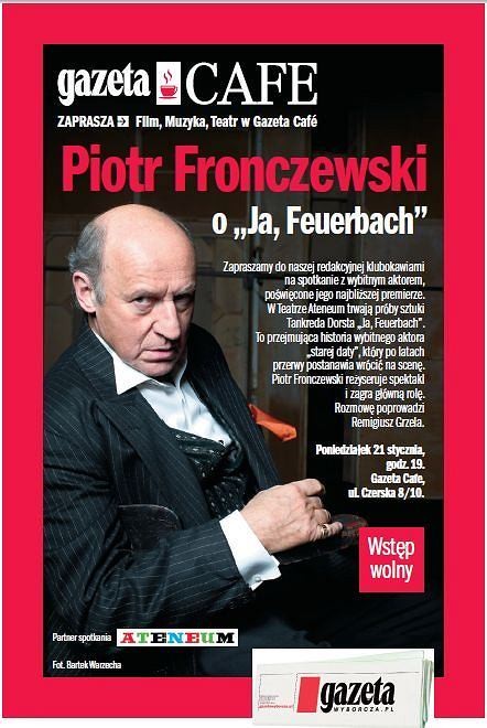 Piotr Fronczewski na spotkaniu w Gazeta Cafe