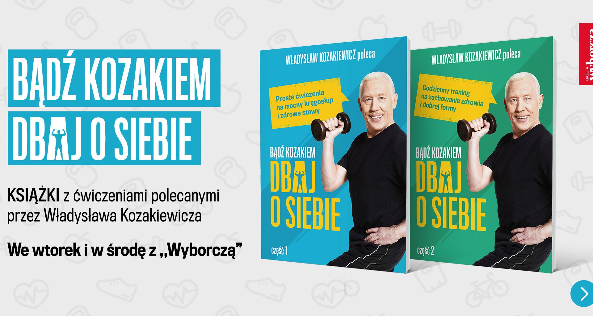 Książki z ćwiczeniami polecanymi przez Władysława Kozakiewicza z „Gazetą Wyborczą”