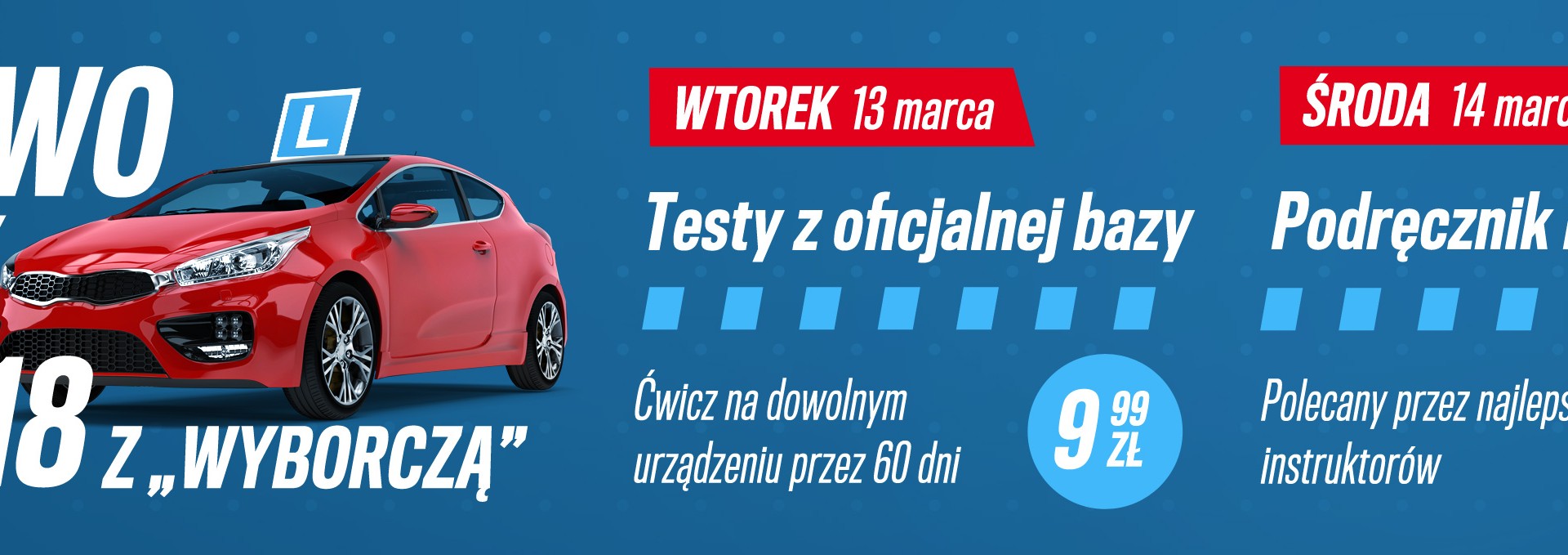 Voucher na testy online na prawo jazdy oraz „Podręcznik kursanta” z „Gazetą Wyborczą”