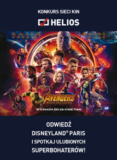 “Avengers: Wojna bez granic”- konkurs sieci kin Helios