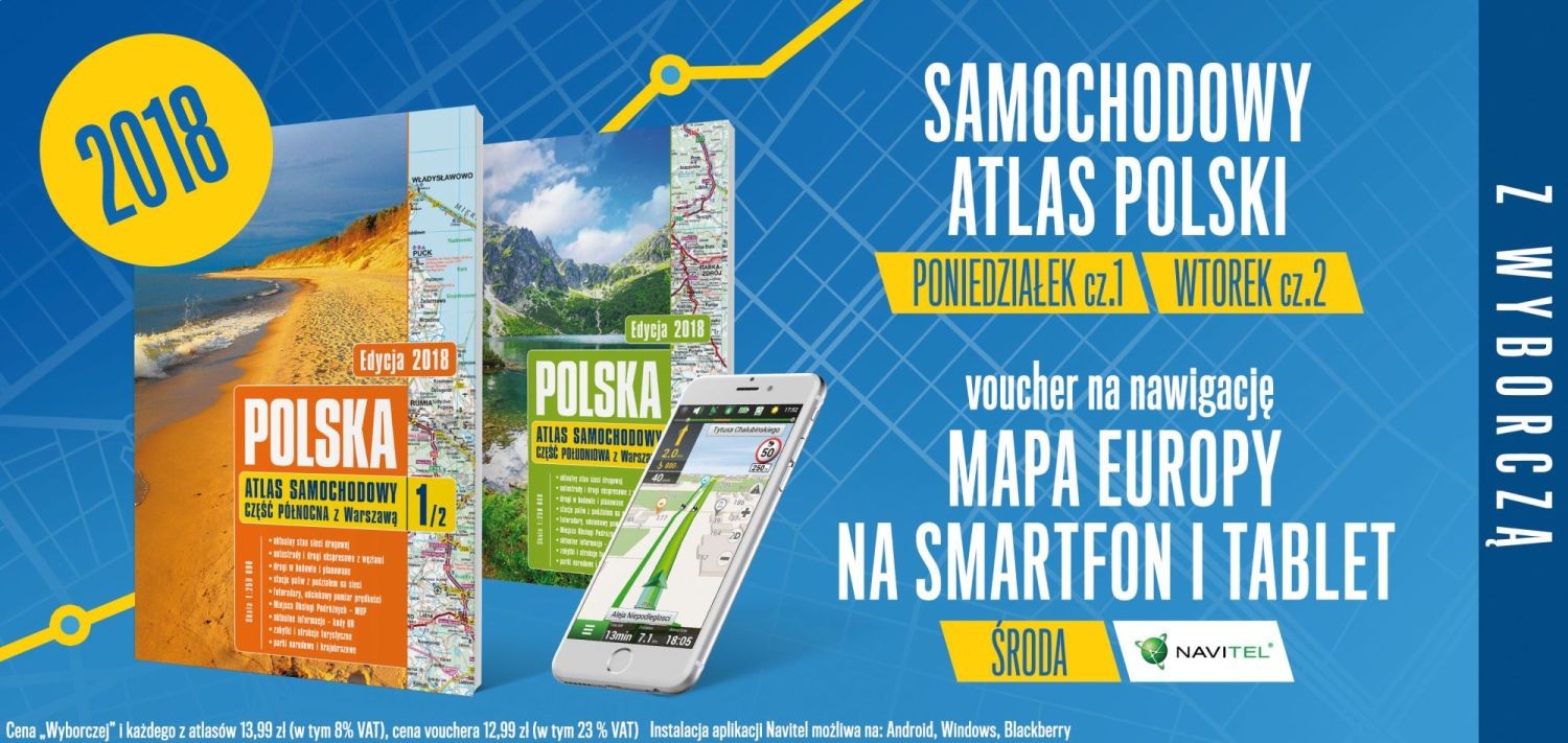 Samochodowe atlasy Polski i nawigacja z 