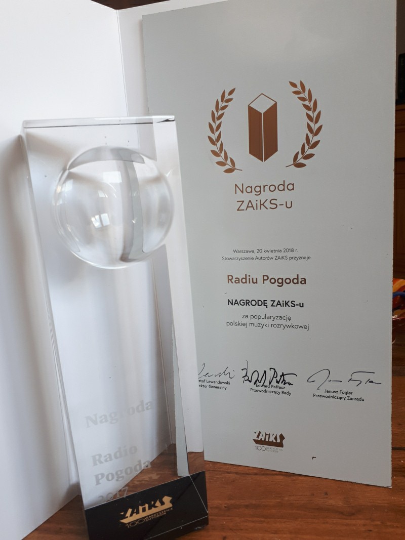 Radio Pogoda z nagrodą ZAiKS-u