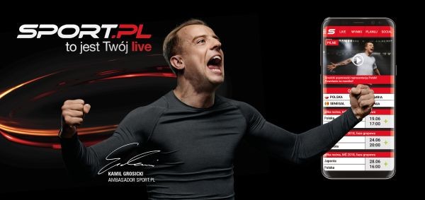 „Sport.pl to jest Twój live” – Kamil Grosicki w mundialowej kampanii Sport.pl