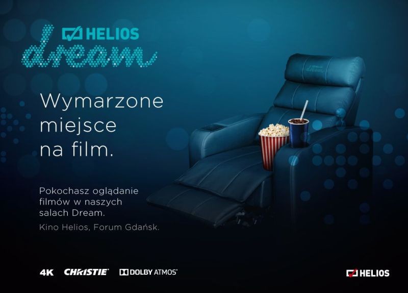 Helios Dream – wymarzone miejsce na film, czyli nowa oferta premium sieci kin Helios