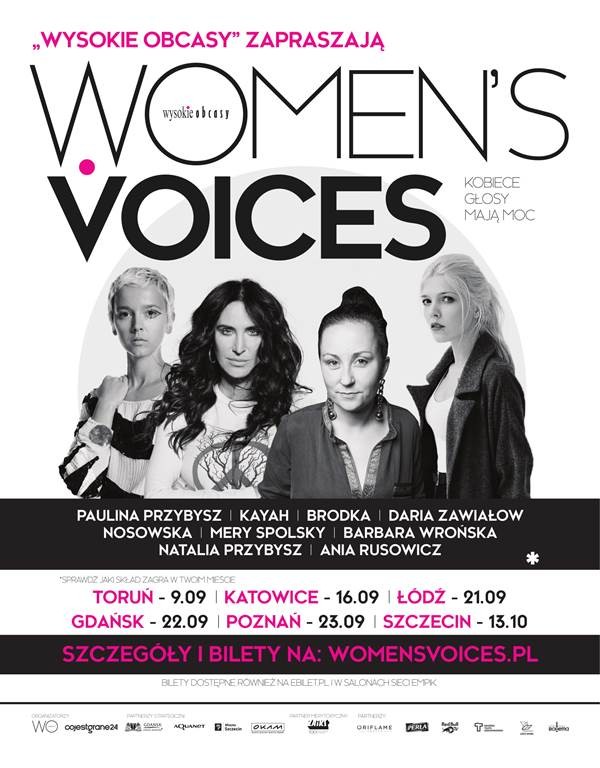 „Women's Voices, kobiece głosy mają moc!” – jesienna trasa koncertowa „Wysokich Obcasów”