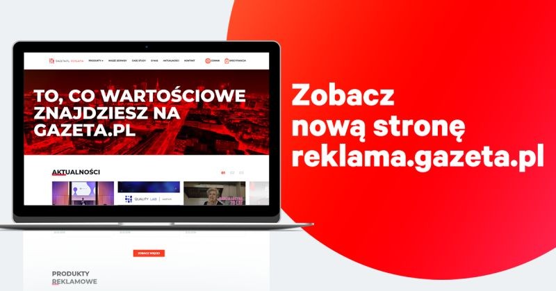 Nowa strona biura reklamy Gazeta.pl