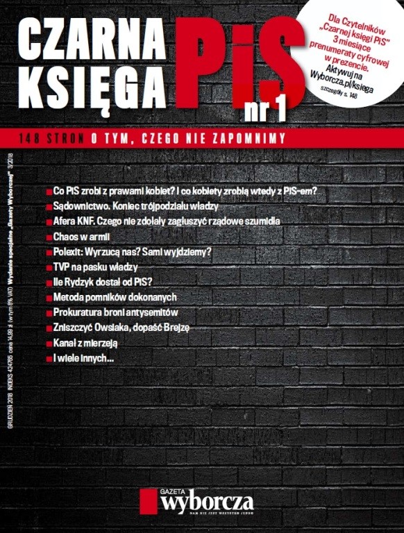 Magazyn „Czarna księga PiS” od 6 grudnia br. w sprzedaży
