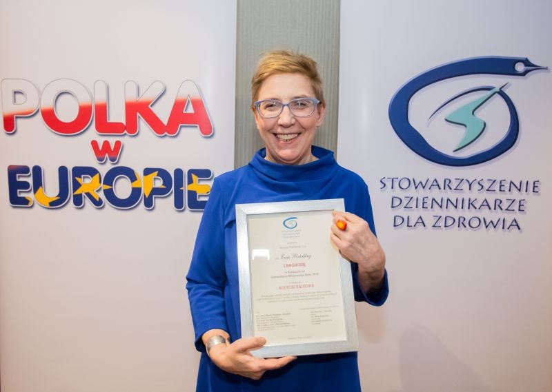 Ewa Podolska z nagrodą w konkursie Dziennikarz Medyczny Roku 2018