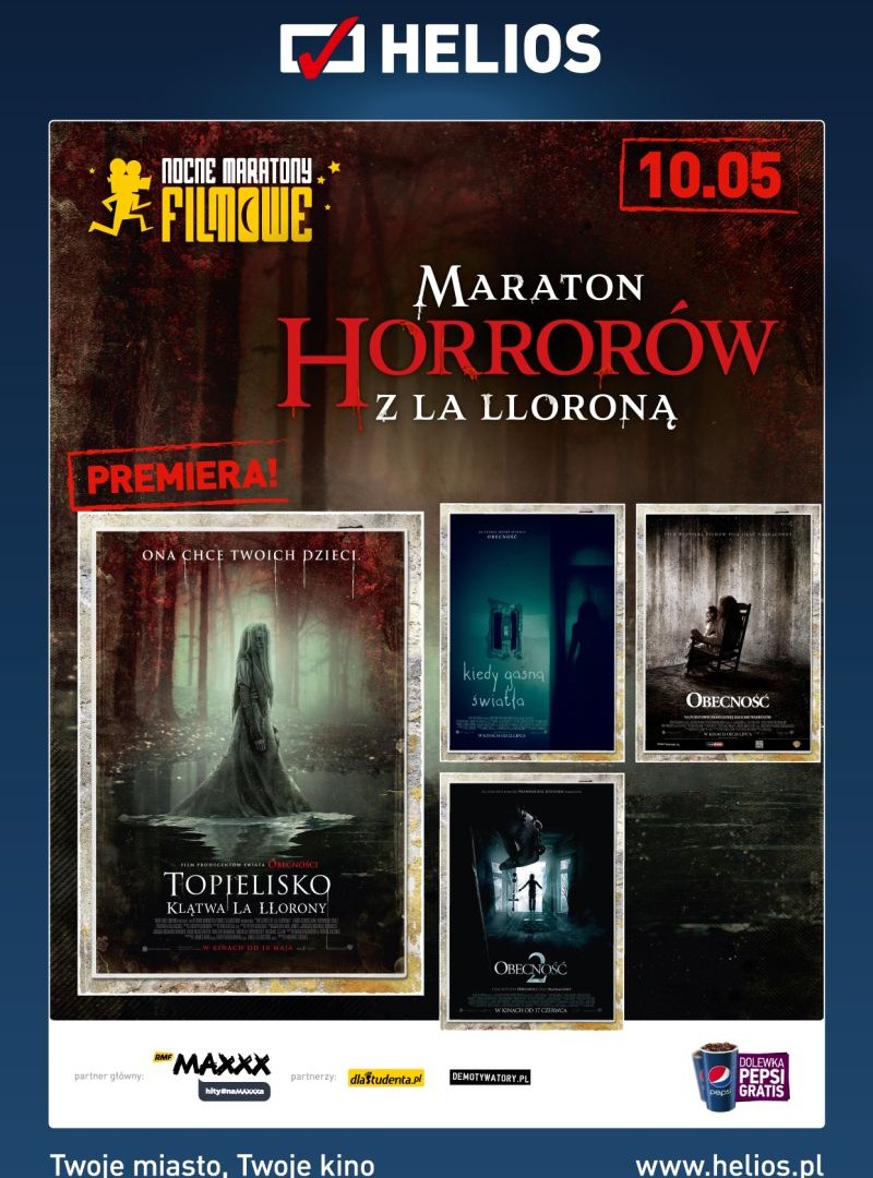Helios zaprasza na Maraton horrorów z La Lloroną!