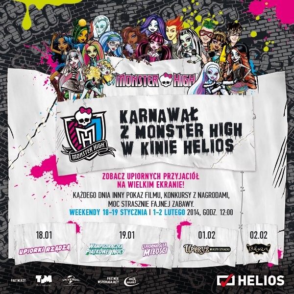 Wielki Karnawał z Monster High w sieci kin Helios!