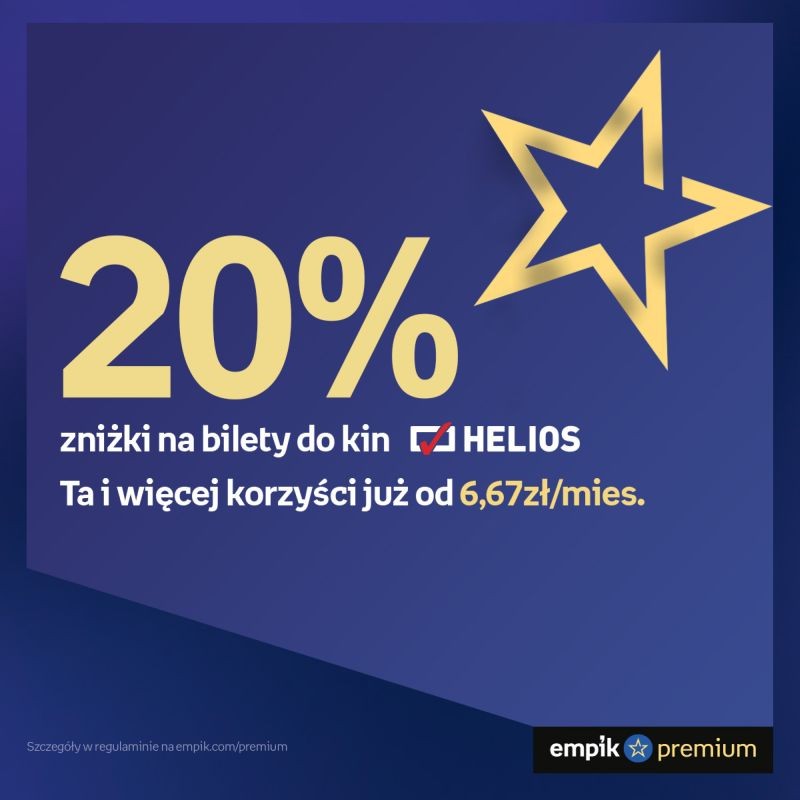 Bilety do sieci kin Helios w promocyjnej cenie w Empik Premium