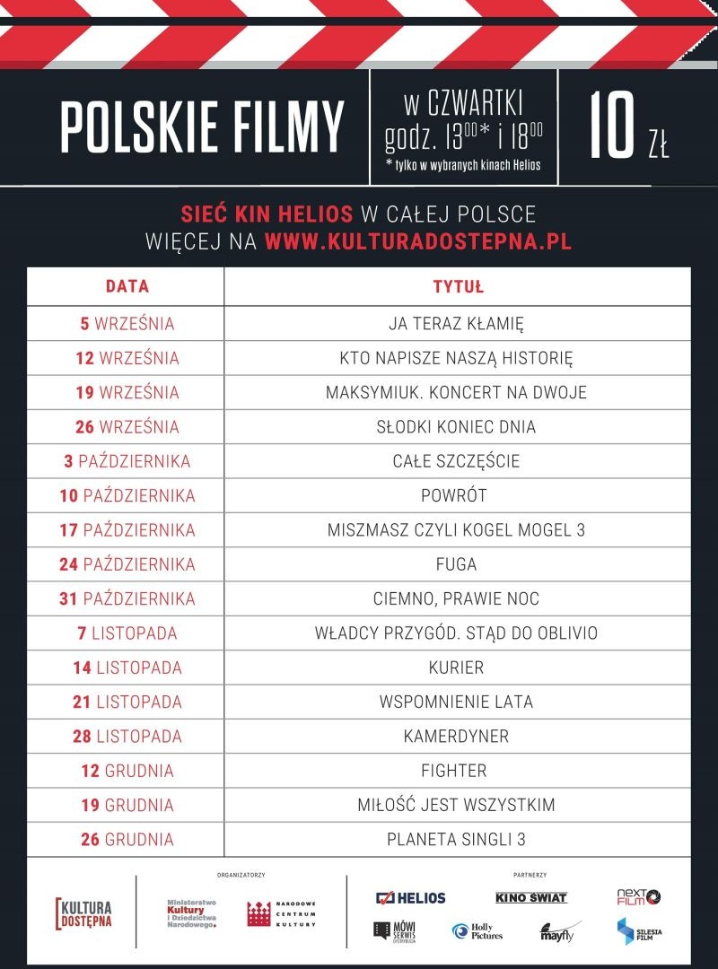14. edycja cyklu KULTURA DOSTĘPNA w kinach Helios