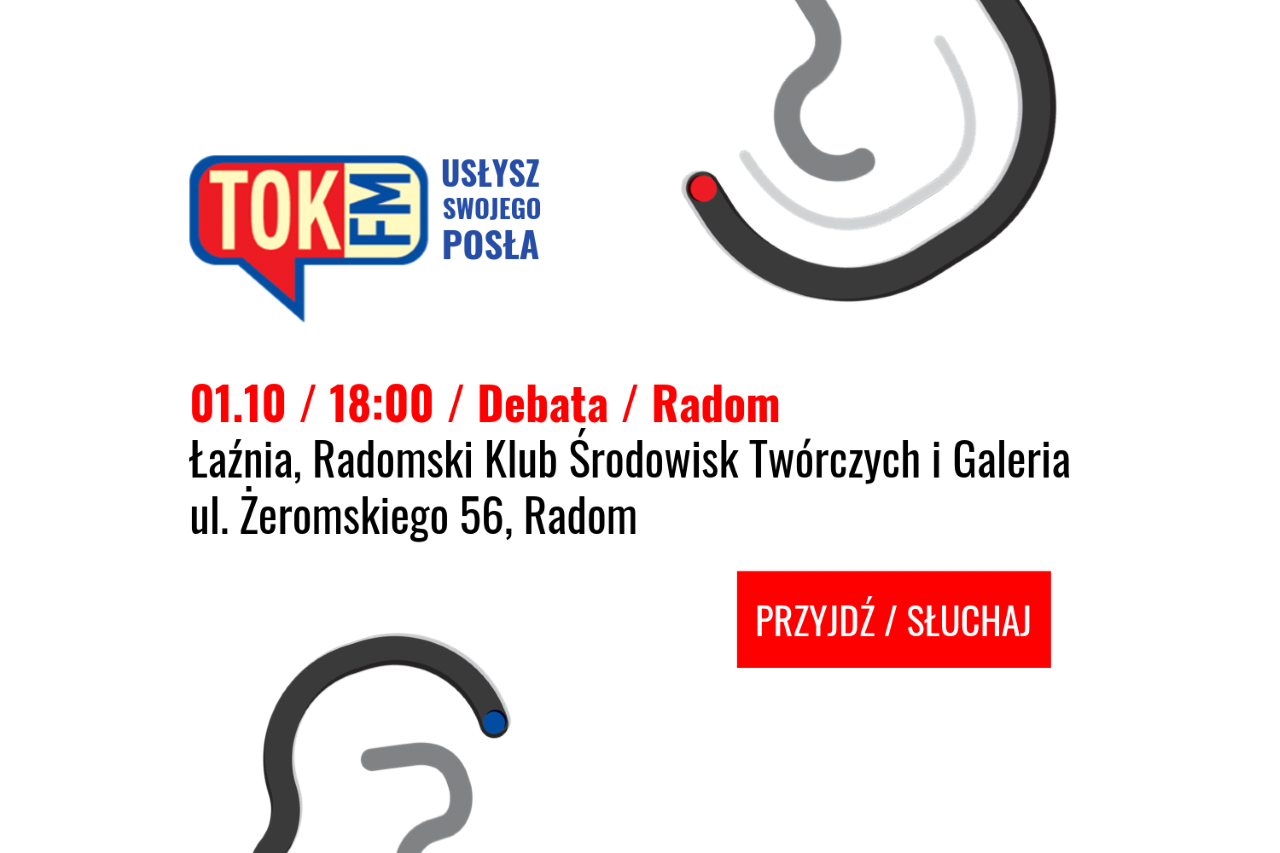 Radio TOK FM zaprasza mieszkańców Radomia na debatę 