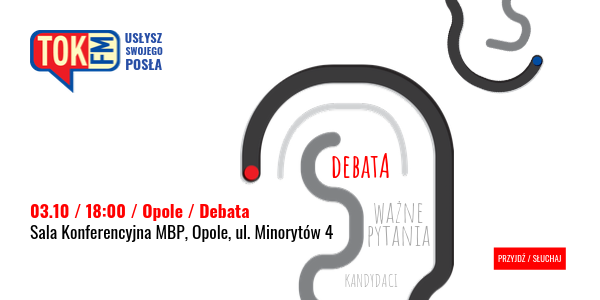 Radio TOK FM zaprasza mieszkańców Opola na debatę 