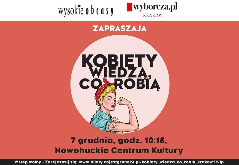 Spotkanie z cyklu „Kobiety wiedzą, co robią” już 7 grudnia br. w Krakowie