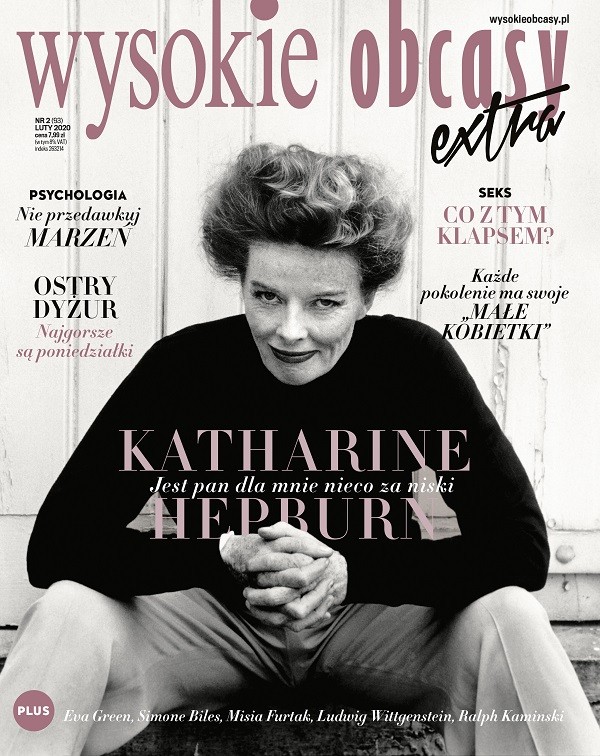 Lutowe „Wysokie Obcasy Extra” z Katharine Hepburn na okładce i dodatkiem – najnowszym wydaniem magazynu „Wysokie Obcasy Praca”