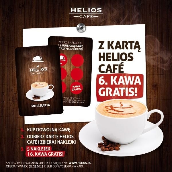 Karta lojalnościowa w Helios Café!
