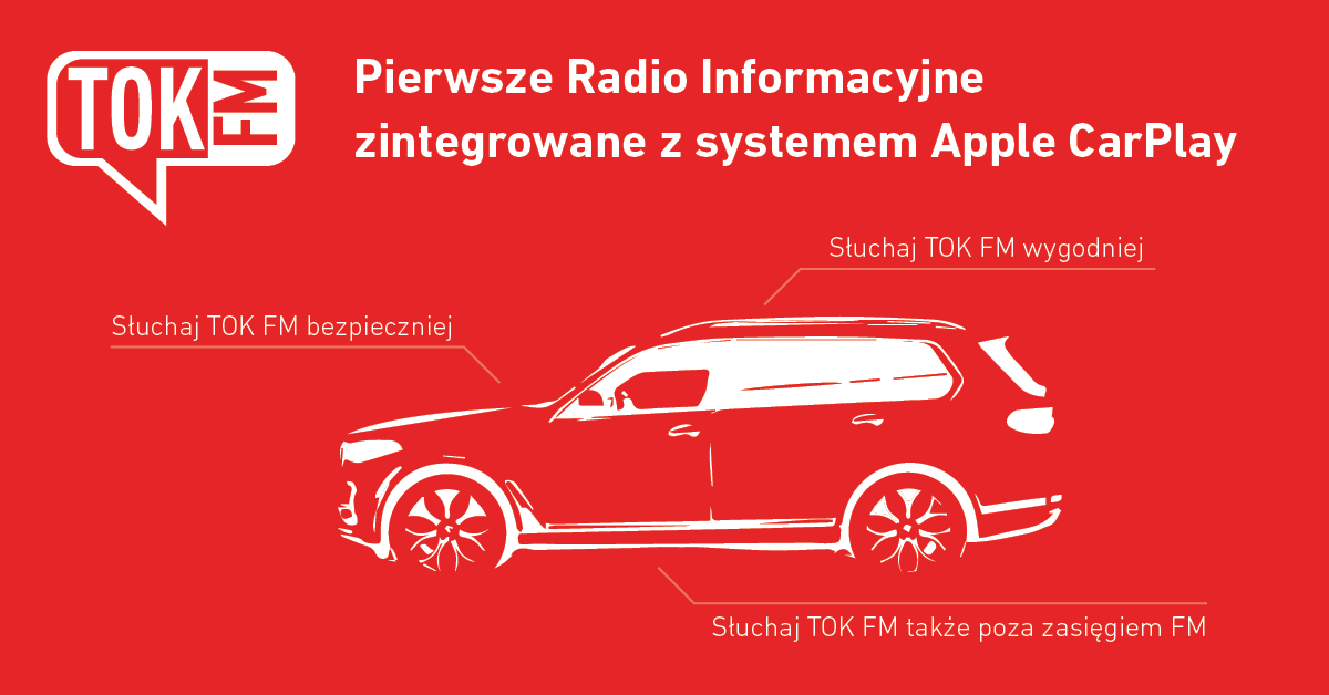 Włącz TOK FM w samochodzie z Apple CarPlay!