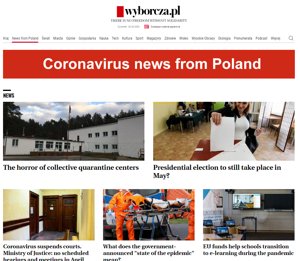 News from Poland - a special section on Wyborcza.pl for foreigners in Poland