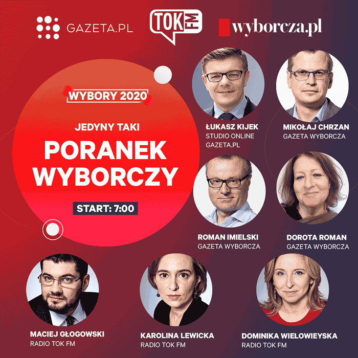 Wyborczy poranek Radia TOK FM, portalu Gazeta.pl i „Gazety Wyborczej”