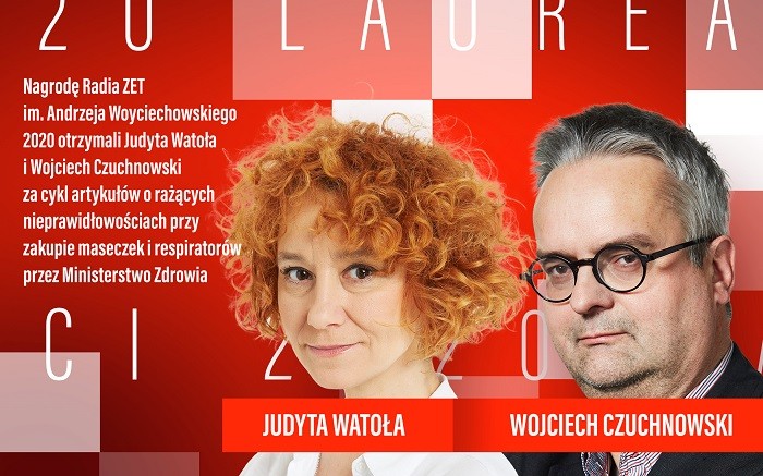 Judyta Watoła i Wojciech Czuchnowski laureatami Nagrody Radia ZET im. Andrzeja Woyciechowskiego 2020