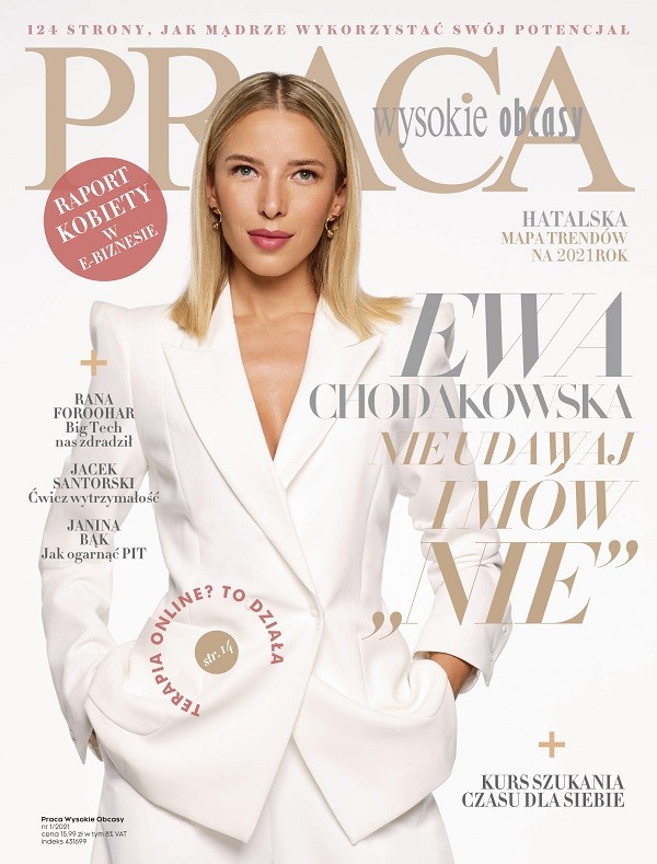 Nowy numer „Wysokich Obcasów Praca” z Ewą Chodakowską na okładce, w sprzedaży od 2 marca br.