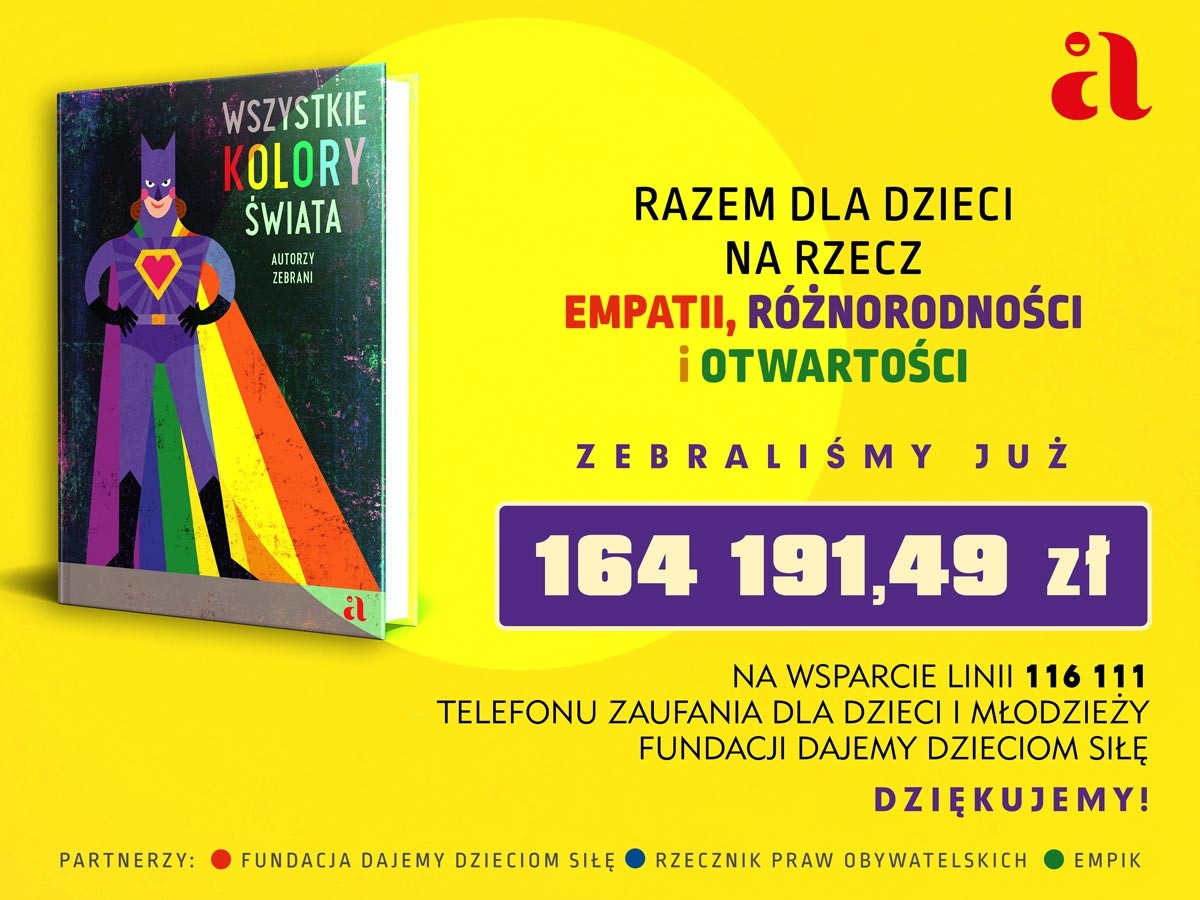 Już 160 tys. zł na wsparcie dzieci i młodzieży zebranych w akcji charytatywnej „Wszystkie kolory świata”