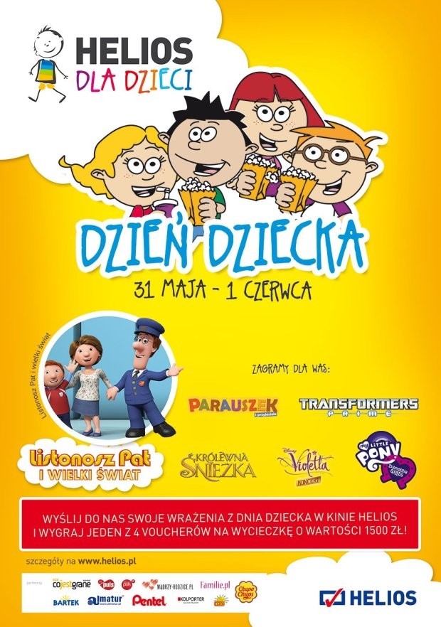 Helios dla Dzieci na Dzień Dziecka. Filmowy weekend pełen emocji!